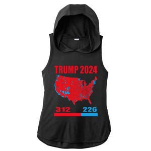 2024 Electoral Map Trump 312 Red 2024 Election Results Map Ladies PosiCharge Tri-Blend Wicking Draft Hoodie Tank