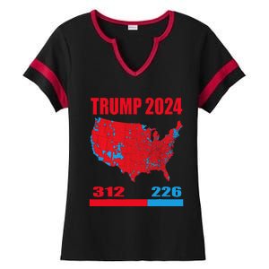 2024 Electoral Map Trump 312 Red 2024 Election Results Map Ladies Halftime Notch Neck Tee