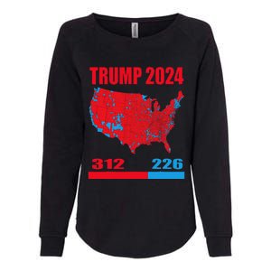 2024 Electoral Map Trump 312 Red 2024 Election Results Map Womens California Wash Sweatshirt