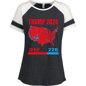 2024 Electoral Map Trump 312 Red 2024 Election Results Map Enza Ladies Jersey Colorblock Tee