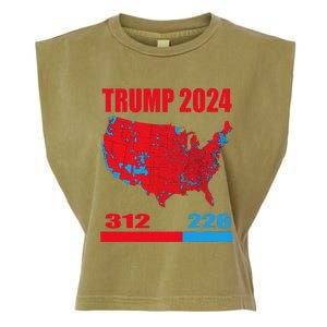 2024 Electoral Map Trump 312 Red 2024 Election Results Map Garment-Dyed Women's Muscle Tee