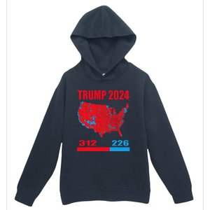 2024 Electoral Map Trump 312 Red 2024 Election Results Map Urban Pullover Hoodie