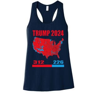 2024 Electoral Map Trump 312 Red 2024 Election Results Map Women's Racerback Tank