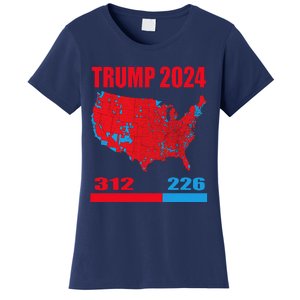 2024 Electoral Map Trump 312 Red 2024 Election Results Map Women's T-Shirt