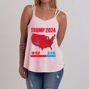 2024 Electoral Map Trump 312 Red 2024 Election Results Map Women's Strappy Tank