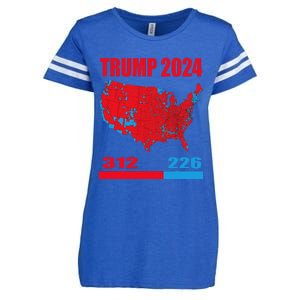 2024 Electoral Map Trump 312 Red 2024 Election Results Map Enza Ladies Jersey Football T-Shirt