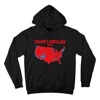 2024 Electoral Map Trump Landslide Red Election Map Hoodie