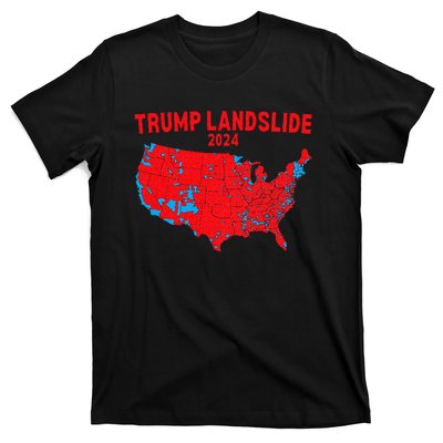 2024 Electoral Map Trump Landslide Red Election Map T-Shirt