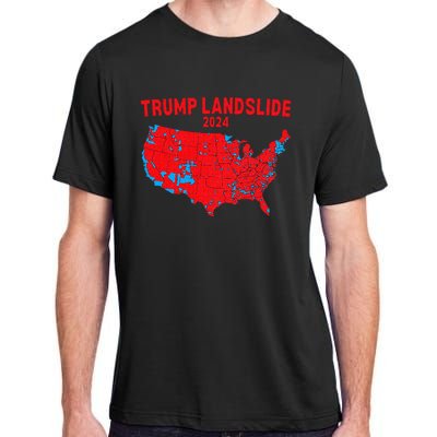 2024 Electoral Map Trump Landslide Red Election Map Adult ChromaSoft Performance T-Shirt