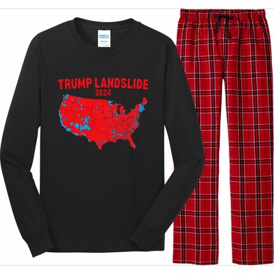 2024 Electoral Map Trump Landslide Red Election Map Long Sleeve Pajama Set