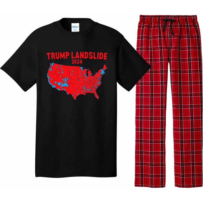 2024 Electoral Map Trump Landslide Red Election Map Pajama Set