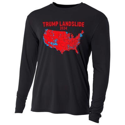 2024 Electoral Map Trump Landslide Red Election Map Cooling Performance Long Sleeve Crew