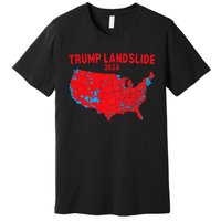 2024 Electoral Map Trump Landslide Red Election Map Premium T-Shirt