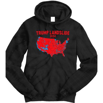 2024 Electoral Map Trump Landslide Red Election Map Tie Dye Hoodie