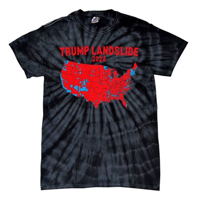 2024 Electoral Map Trump Landslide Red Election Map Tie-Dye T-Shirt