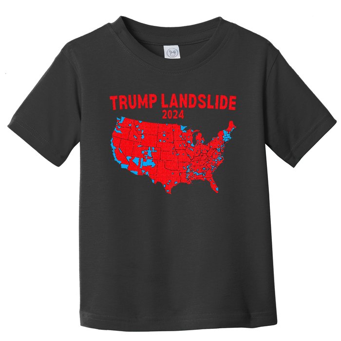 2024 Electoral Map Trump Landslide Red Election Map Toddler T-Shirt