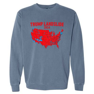 2024 Electoral Map Trump Landslide Red Election Map Garment-Dyed Sweatshirt