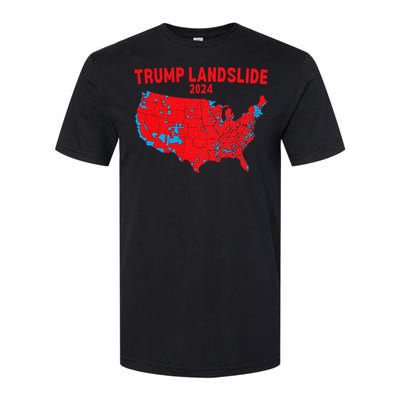 2024 Electoral Map Trump Landslide Red Election Map Softstyle CVC T-Shirt