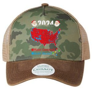 2024 Electoral Map Merry Christmas Trump Xmas Legacy Tie Dye Trucker Hat