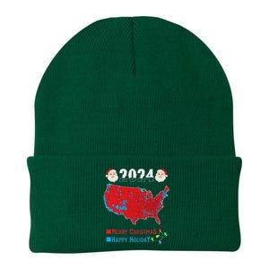 2024 Electoral Map Merry Christmas Trump Xmas Knit Cap Winter Beanie