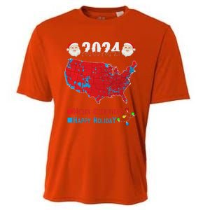 2024 Electoral Map Merry Christmas Trump Xmas Cooling Performance Crew T-Shirt