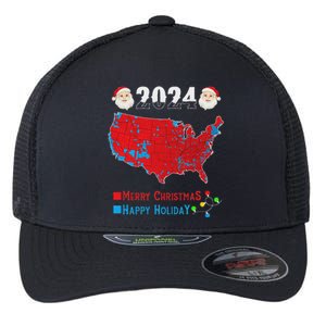 2024 Electoral Map Merry Christmas Trump Xmas Flexfit Unipanel Trucker Cap