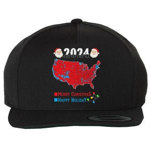 2024 Electoral Map Merry Christmas Trump Xmas Wool Snapback Cap