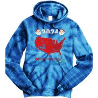 2024 Electoral Map Merry Christmas Trump Xmas Tie Dye Hoodie