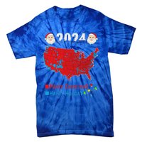 2024 Electoral Map Merry Christmas Trump Xmas Tie-Dye T-Shirt