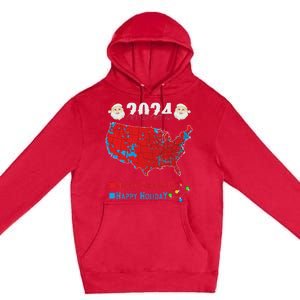 2024 Electoral Map Merry Christmas Trump Xmas Premium Pullover Hoodie