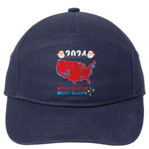 2024 Electoral Map Merry Christmas Trump Xmas 7-Panel Snapback Hat