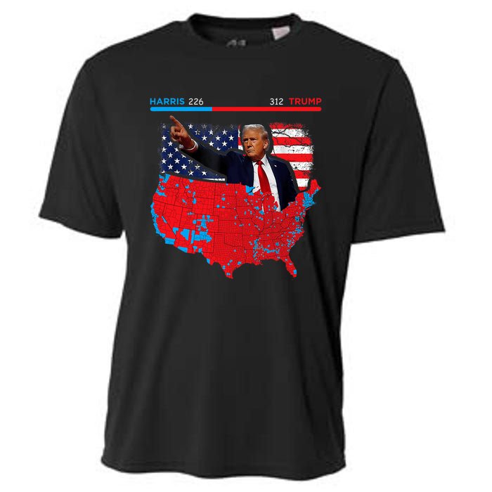 2024 Electoral Map Trump 312 Red 2024 Election Results Map Cooling Performance Crew T-Shirt