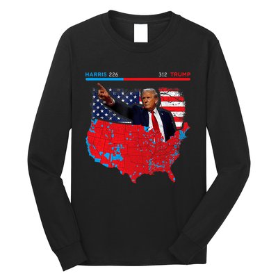 2024 Electoral Map Trump 312 Red 2024 Election Results Map Long Sleeve Shirt