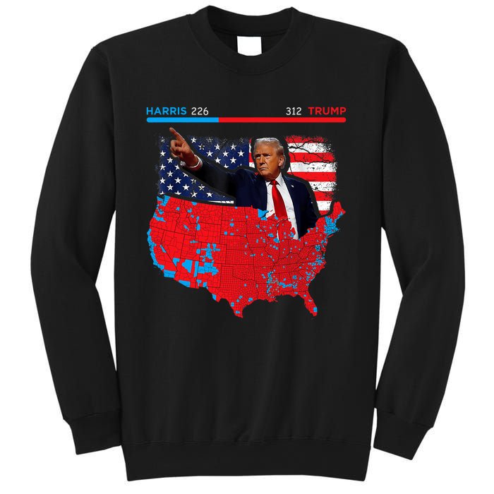 2024 Electoral Map Trump 312 Red 2024 Election Results Map Sweatshirt