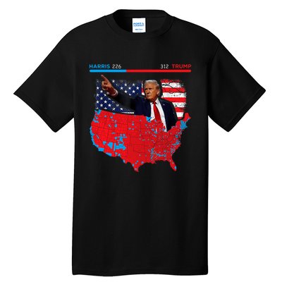 2024 Electoral Map Trump 312 Red 2024 Election Results Map Tall T-Shirt