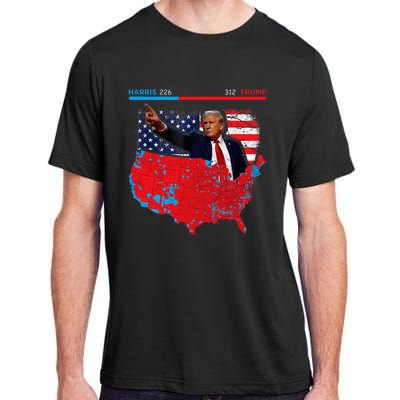 2024 Electoral Map Trump 312 Red 2024 Election Results Map Adult ChromaSoft Performance T-Shirt