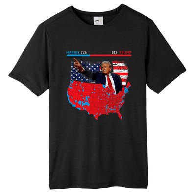 2024 Electoral Map Trump 312 Red 2024 Election Results Map Tall Fusion ChromaSoft Performance T-Shirt