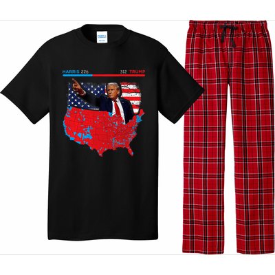 2024 Electoral Map Trump 312 Red 2024 Election Results Map Pajama Set