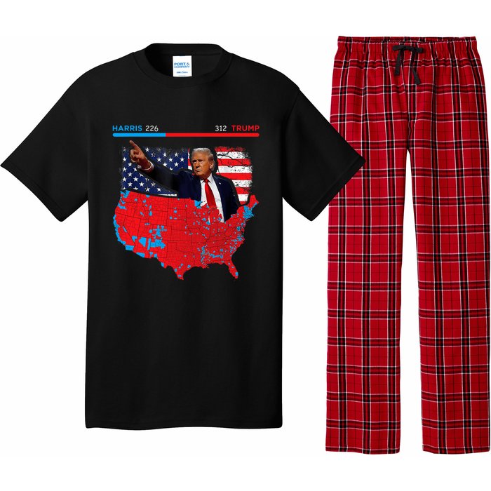 2024 Electoral Map Trump 312 Red 2024 Election Results Map Pajama Set