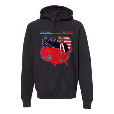 2024 Electoral Map Trump 312 Red 2024 Election Results Map Premium Hoodie