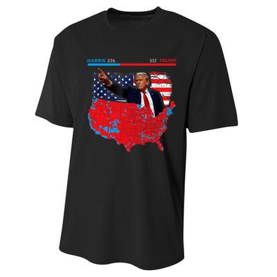 2024 Electoral Map Trump 312 Red 2024 Election Results Map Performance Sprint T-Shirt