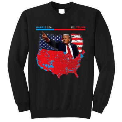 2024 Electoral Map Trump 312 Red 2024 Election Results Map Tall Sweatshirt