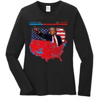 2024 Electoral Map Trump 312 Red 2024 Election Results Map Ladies Long Sleeve Shirt