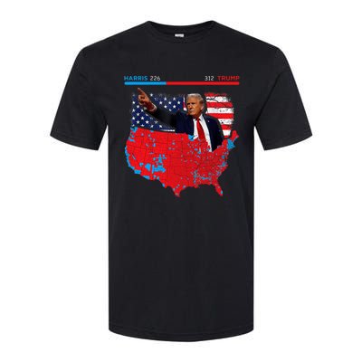 2024 Electoral Map Trump 312 Red 2024 Election Results Map Softstyle CVC T-Shirt