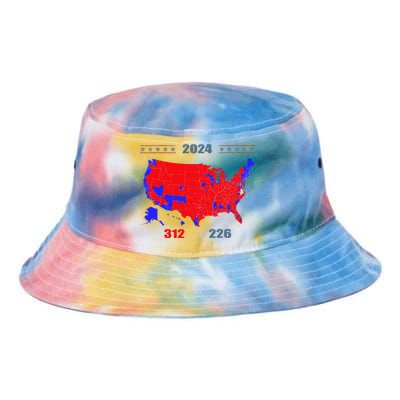 2024 Electoral Map Trump 312 Red 2024 Election Results Map Tie Dye Newport Bucket Hat