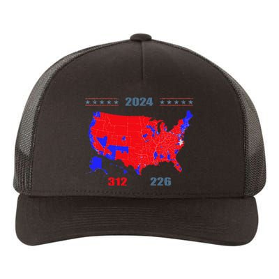 2024 Electoral Map Trump 312 Red 2024 Election Results Map Yupoong Adult 5-Panel Trucker Hat