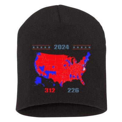 2024 Electoral Map Trump 312 Red 2024 Election Results Map Short Acrylic Beanie