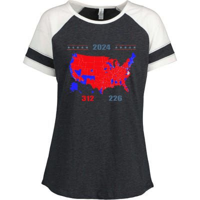 2024 Electoral Map Trump 312 Red 2024 Election Results Map Enza Ladies Jersey Colorblock Tee