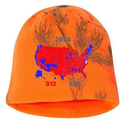 2024 Electoral Map Trump 312 Red 2024 Election Results Map Kati - Camo Knit Beanie