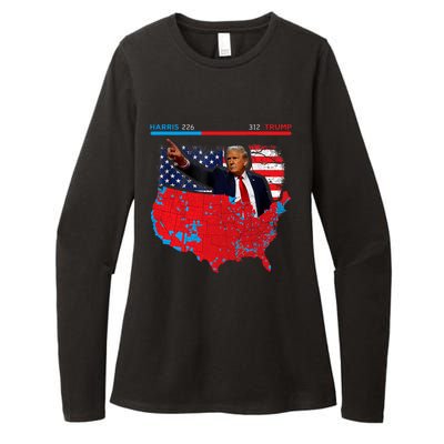 2024 Electoral Map Trump 312 Red 2024 Election Results Map Womens CVC Long Sleeve Shirt